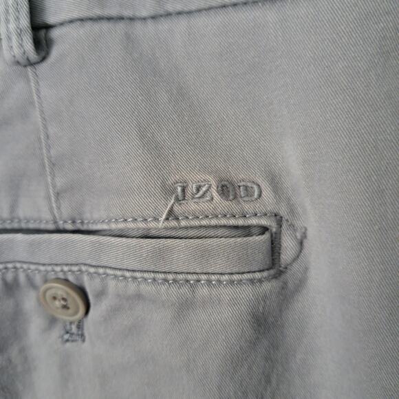 Izod Saltwater Stretch Chino Gray Men's 40 x 30 Straight Pants - Picture 3 of 6